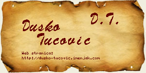Duško Tucović vizit kartica